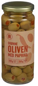 R Grønne oliven Med paprika