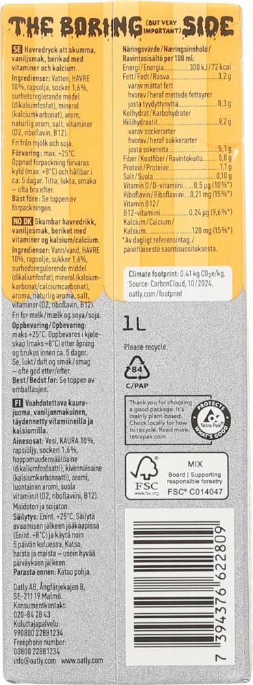 OATLY iKaffe vaniljesmak