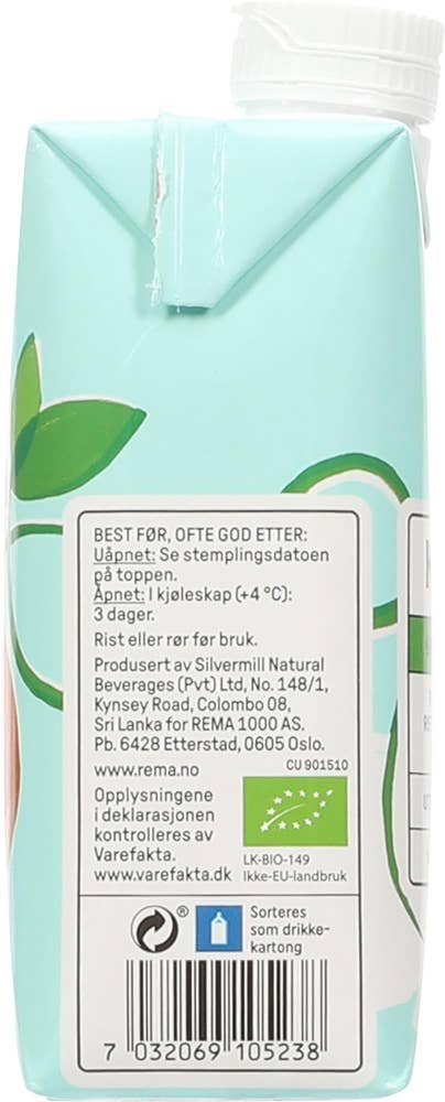 R Økologisk kokosmelk