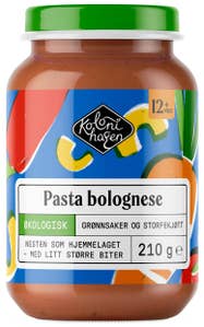 Kolonihagen Pasta bolognese Fra 12 mnd