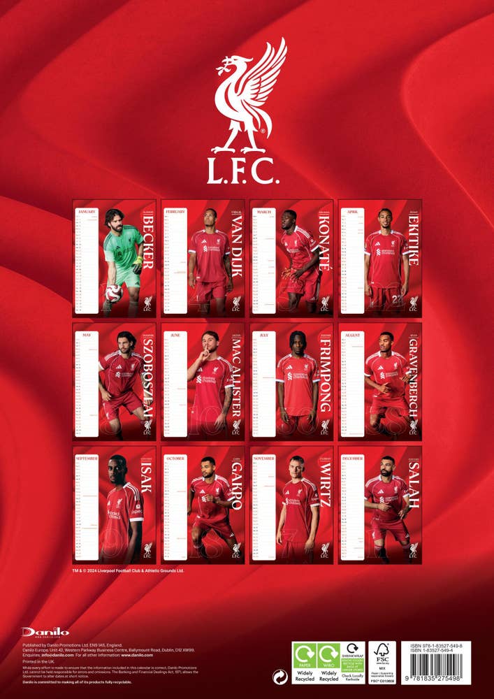 Magic Store LIVERPOOL FC 2026 A3 KALENDER