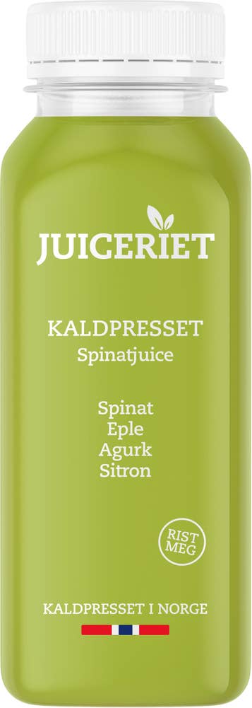 Juiceriet Kaldpresset Spinatjuice Epler, spinat, agurk, sitron