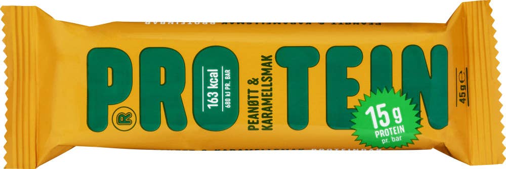 R Proteinbar Peanøtt & karamell