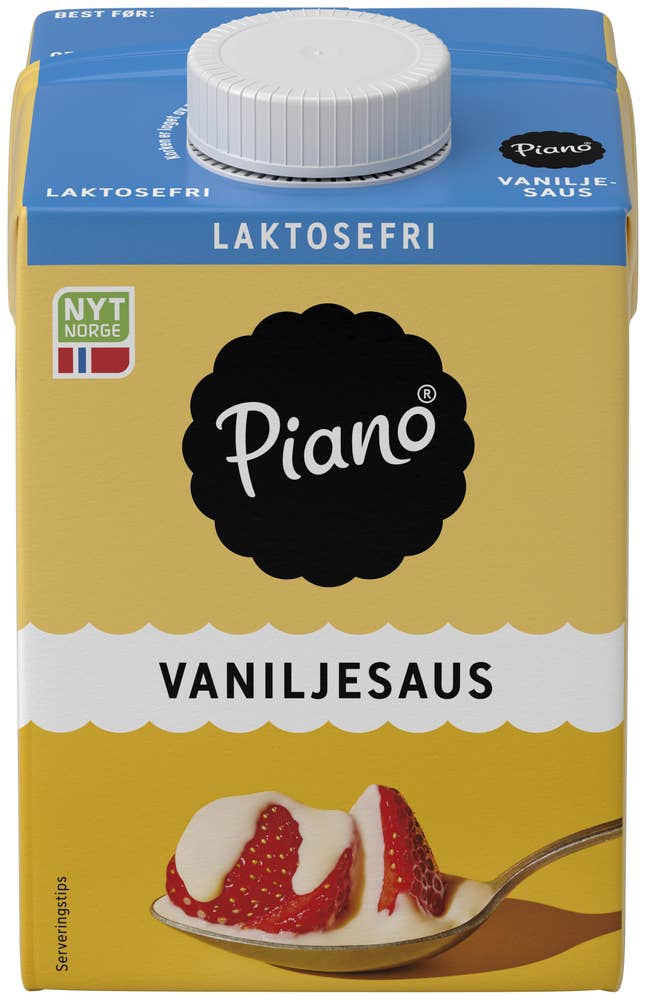 Piano laktosefri vaniljesaus 0,5 l