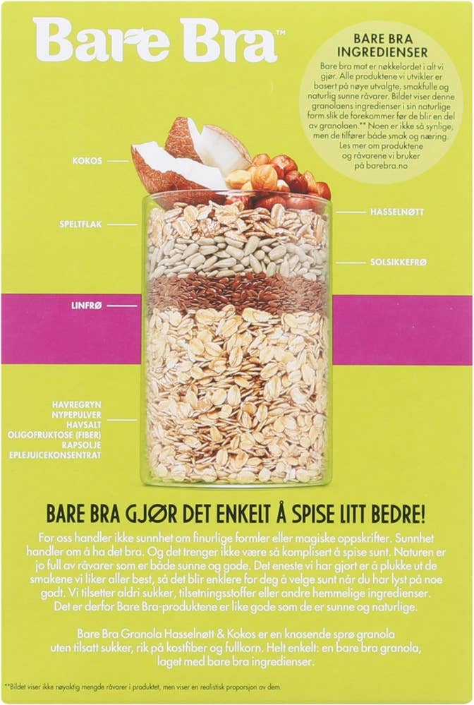 Bare Bra Granola Hasselnøtt og Kokos