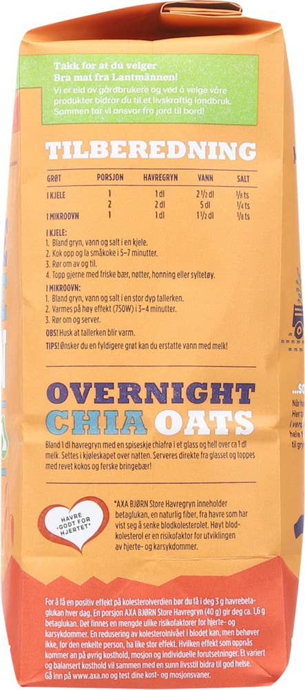 Axa Bjørn Havregryn Store