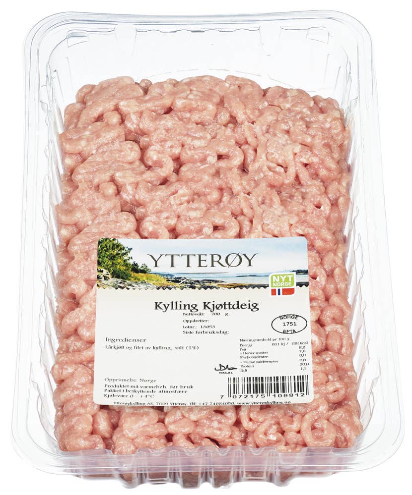 Ytterøy Kylling kjøttdeig Ikke saktevoksende