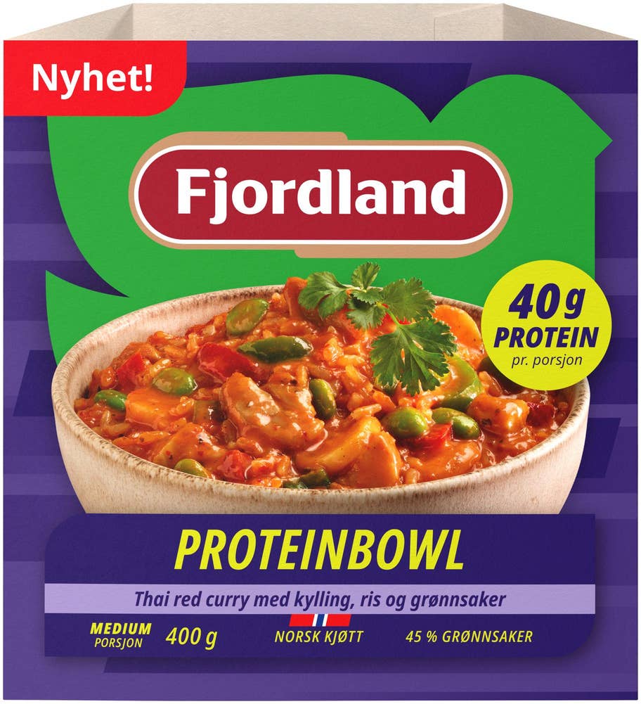 Fjordland Proteinbowl Thai red curry