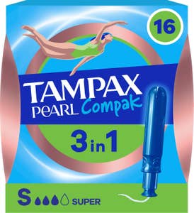 Tampax Tamponger med applikator Pearl Compak, 16 stk