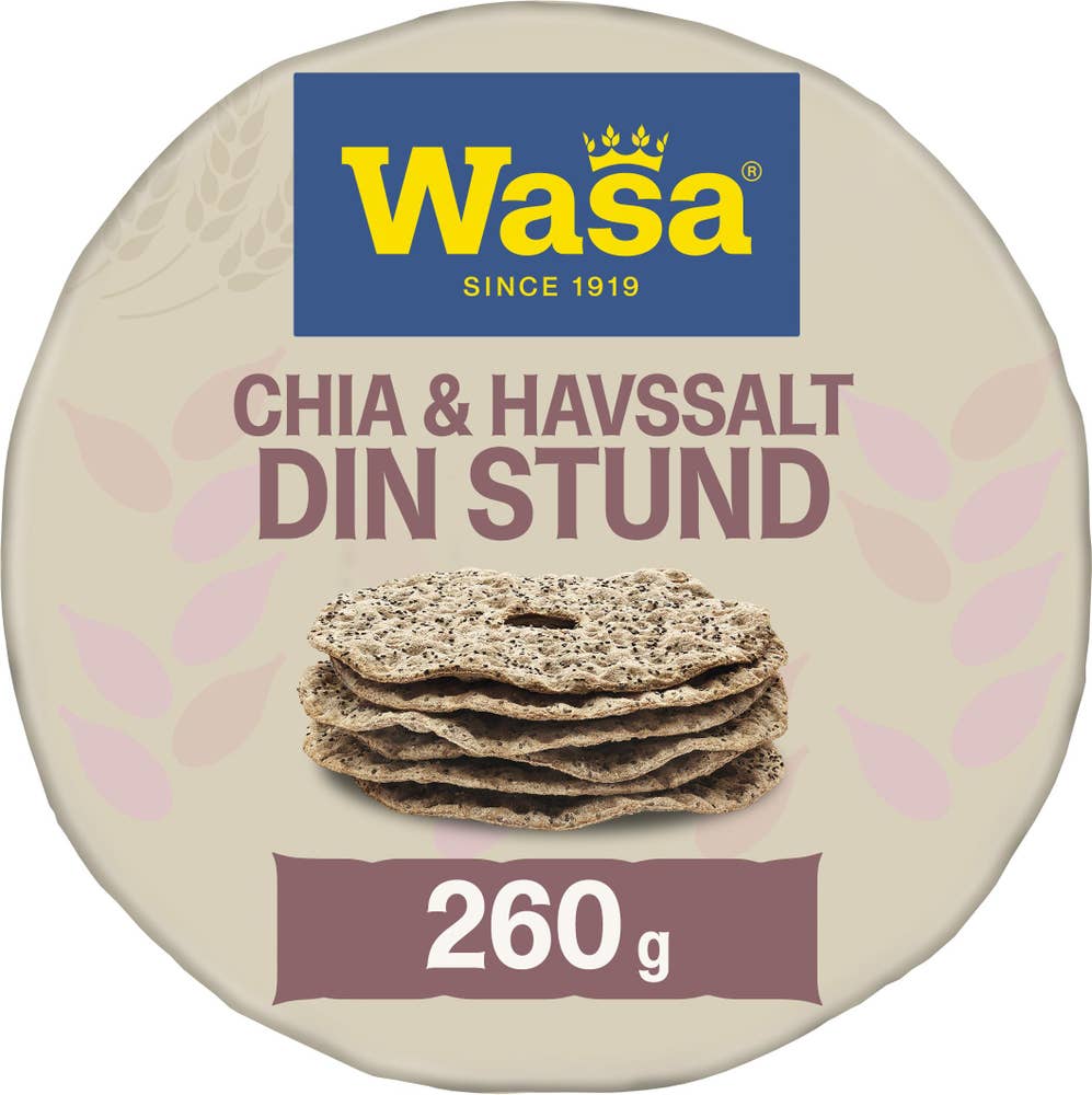 Wasa Knekkebrød Din Stund Chia & Havsalt
