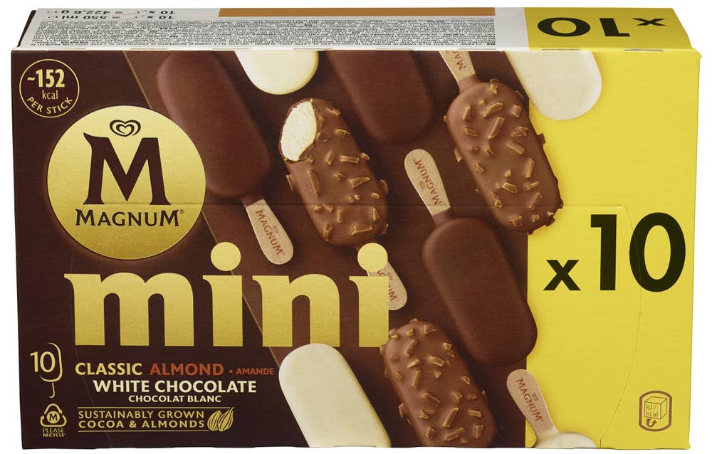 Magnum Mini Klassisk, Mandel og Hvit Sjokolade