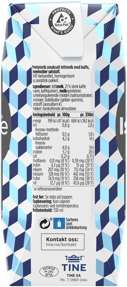 TINE IsKaffe Protein latte