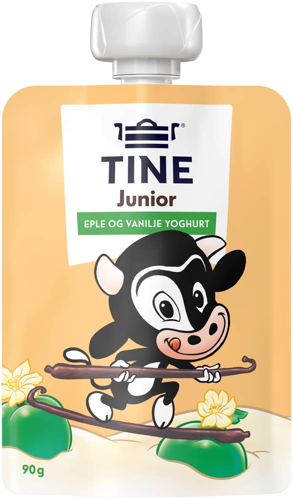 TINE Junior yoghurt Eple og vanilje UTEN