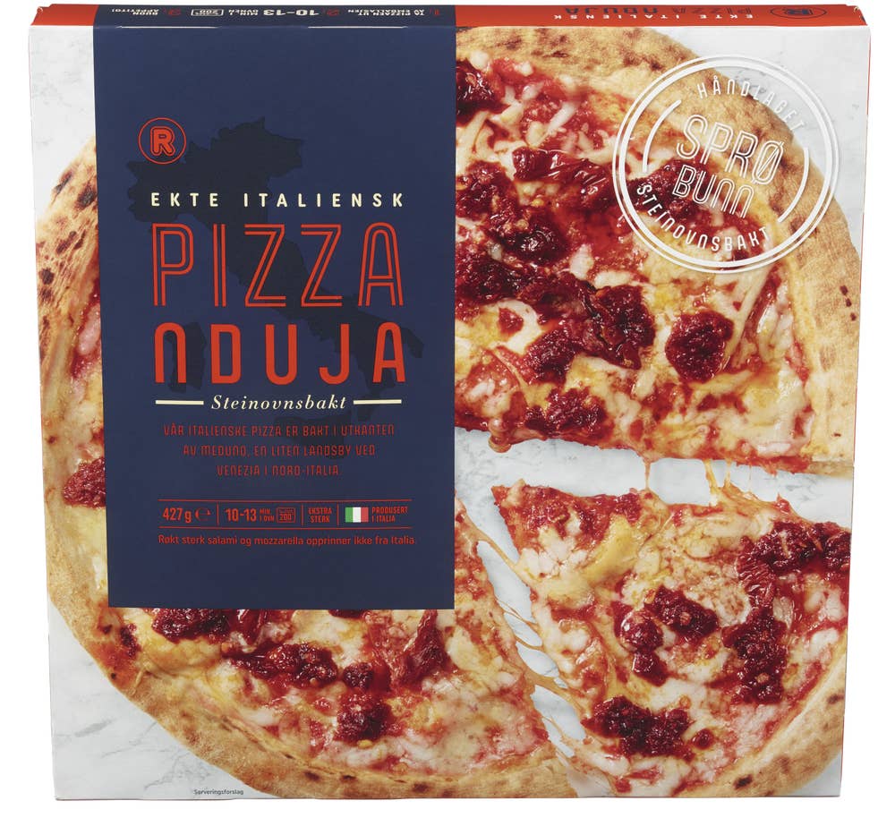 R Pizza Nduja Ekstra Sterk Steinovnsbakt