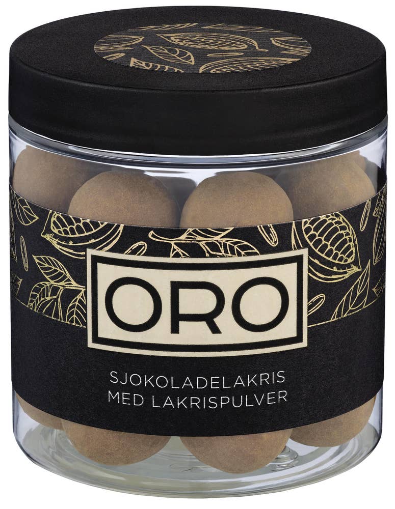 ORO Sjokoladelakris med Lakrispulver