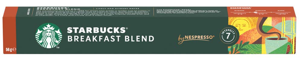 Starbucks Breakfast Blend Intensitet 7, 10 stk