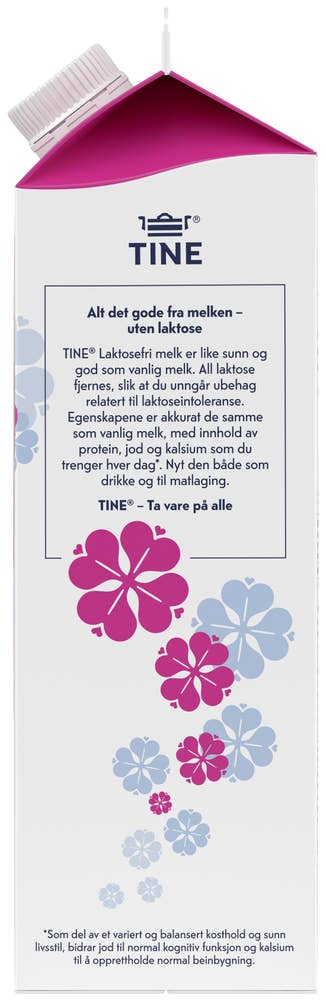 Tine Laktosefri Lettmelk 1% fett