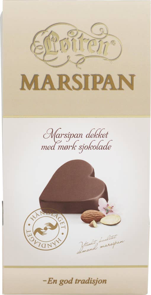 Løiten Hjerteformet marsipansjokolade