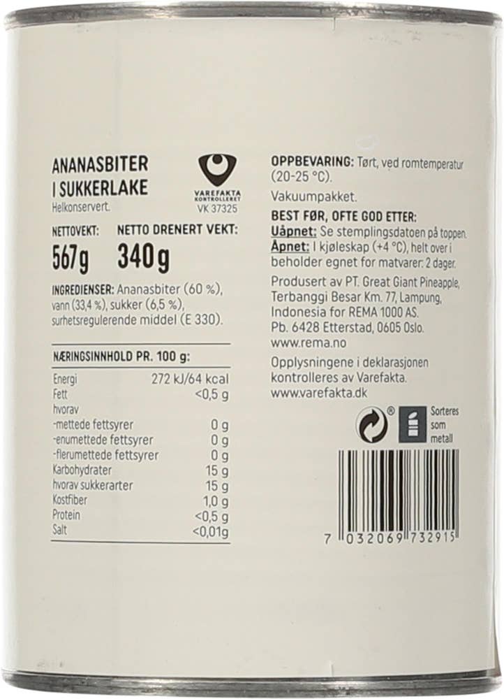 Prima Lavpris Ananas i biter