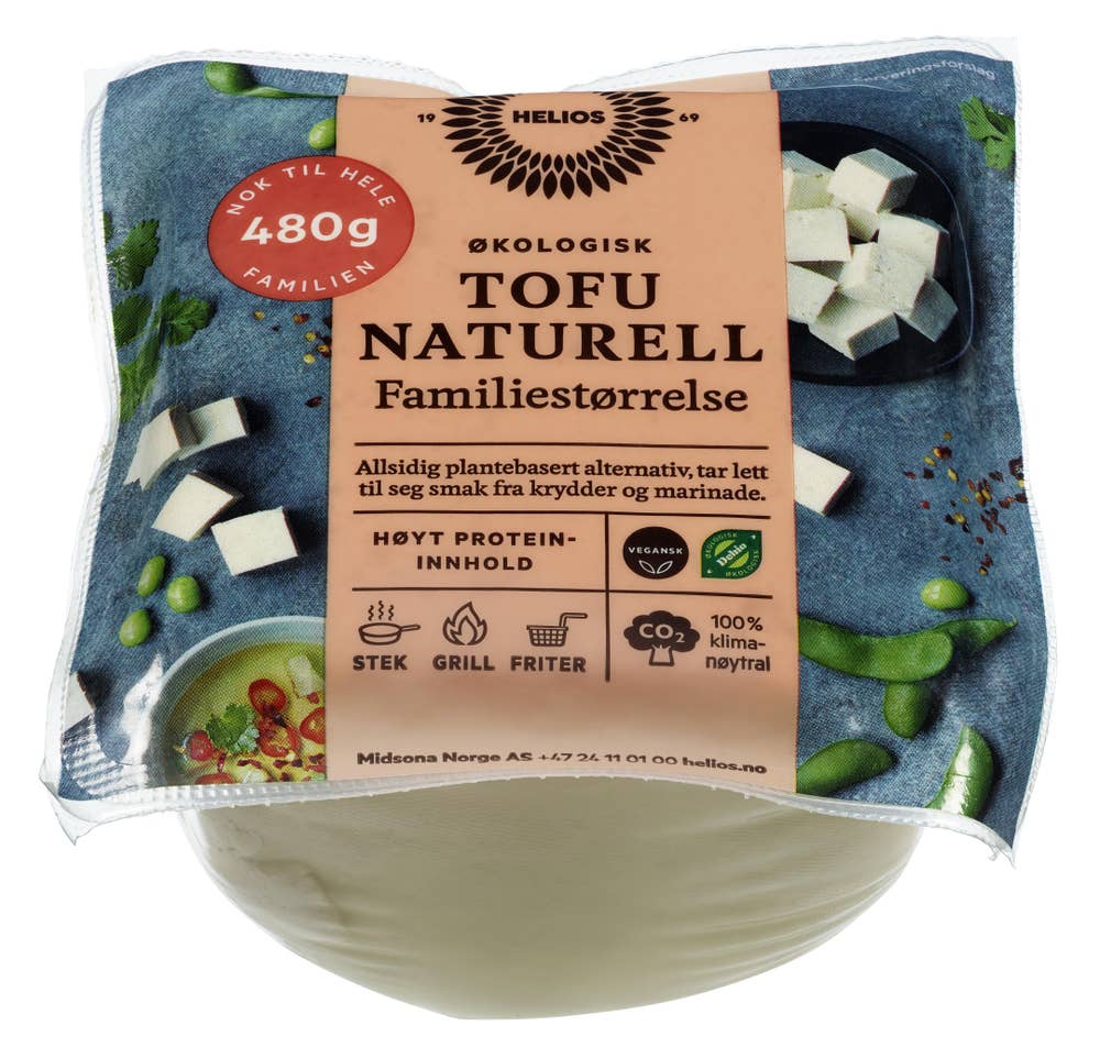Helios Tofu naturell Økologisk, familiestørrelse