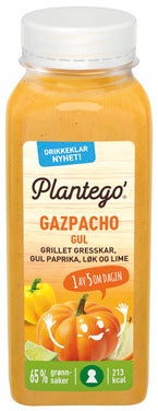 Plantego Gul Gazpacho Med grillet gresskar, gul paprika, løk og lime