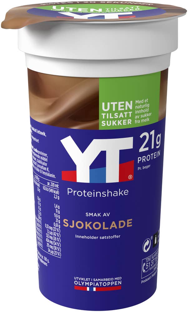 TINE YT proteinshake Sjokolade