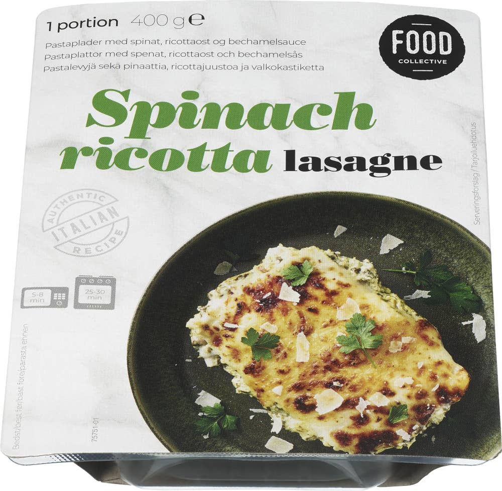 Food Collective Spinach Lasagne