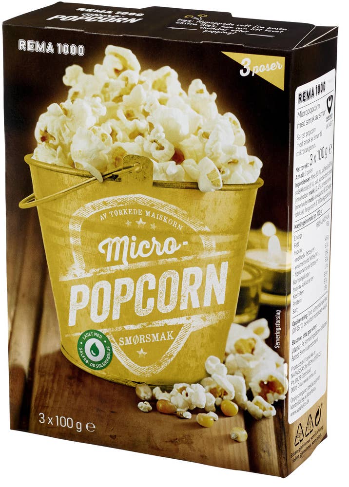 R Micropopcorn med Smør 3pk