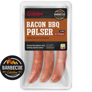 Grilstad Bacon BBQ Pølser 3 stk