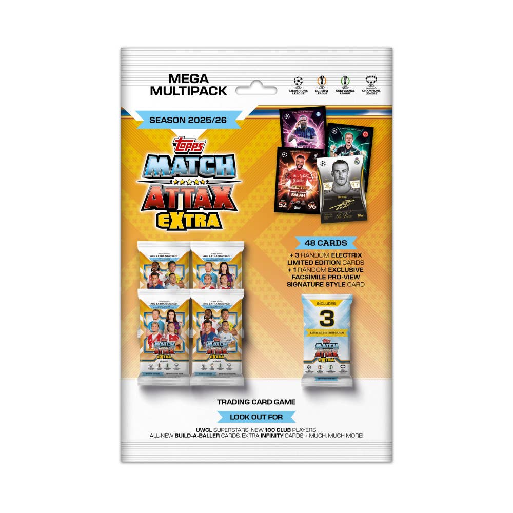 Topps Fotballkort Champions League Match Attax Extra 25/26 Mega Multipack