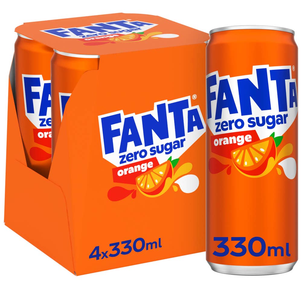 Fanta Orange Zero Sugar 4 x 0,33L