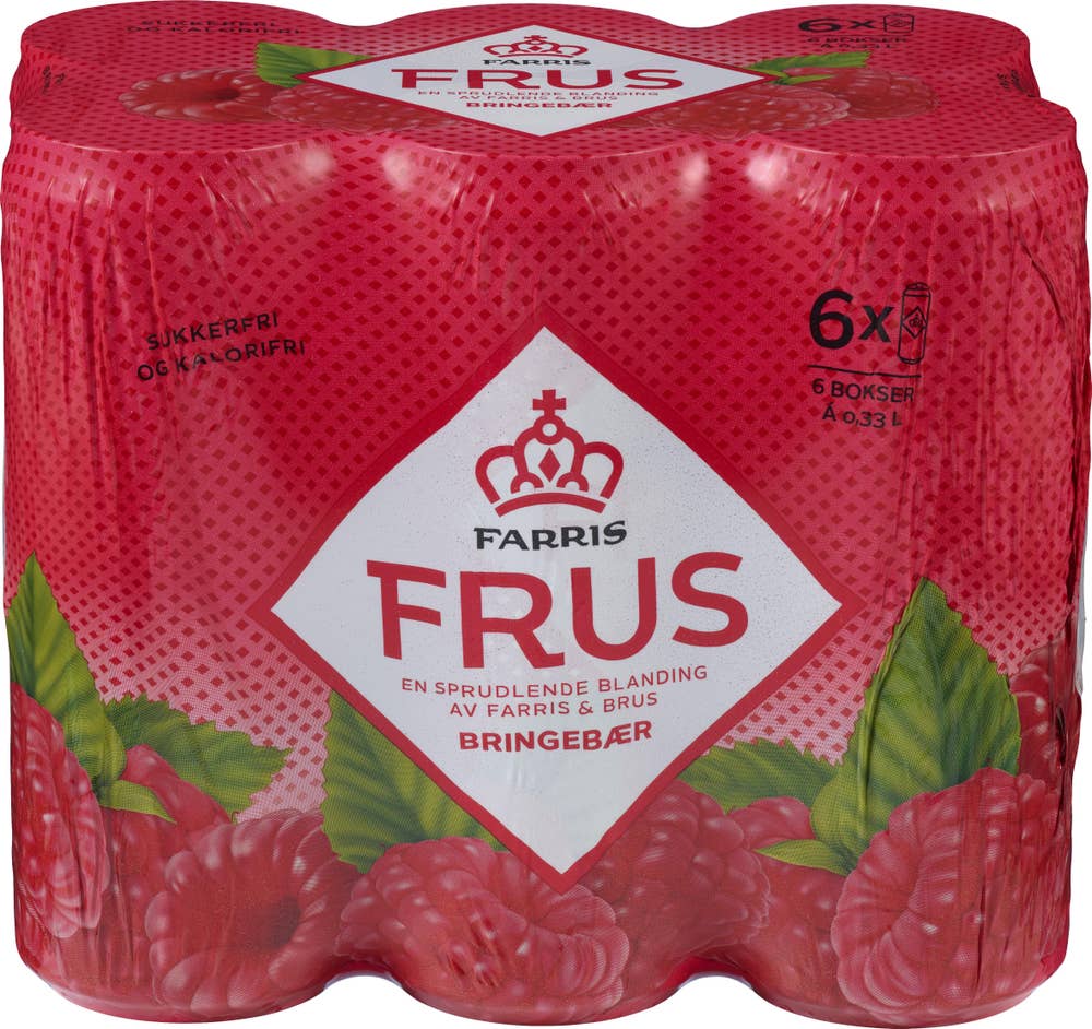 Farris Frus bringebær 6 x 0,33l