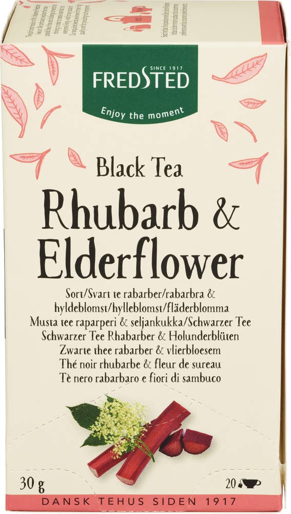 Sort te med rababra og hylleblomst 16 poser, 1 pk