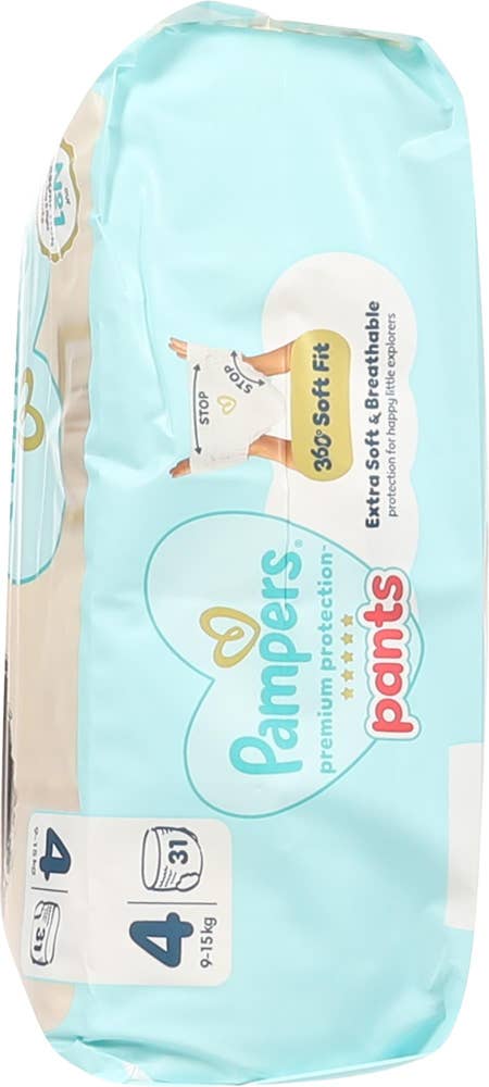 Pampers Buksebleie Premium protection Str. 4, 9-15 kg