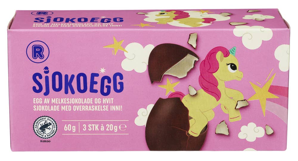 R Sjokoegg enhjørning