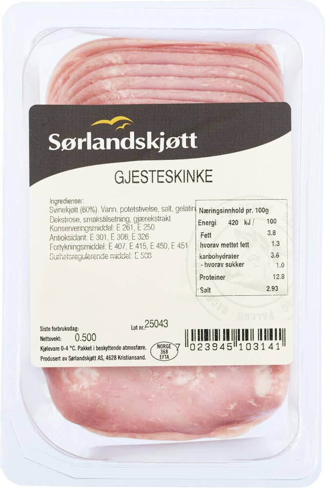 Sørlandskjøtt Gjesteskinke Kokt skinke, Vår Laveste Pris