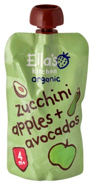Ella's Kitchen Squash, Eple + Avokado Fra 4 mnd, Økologisk
