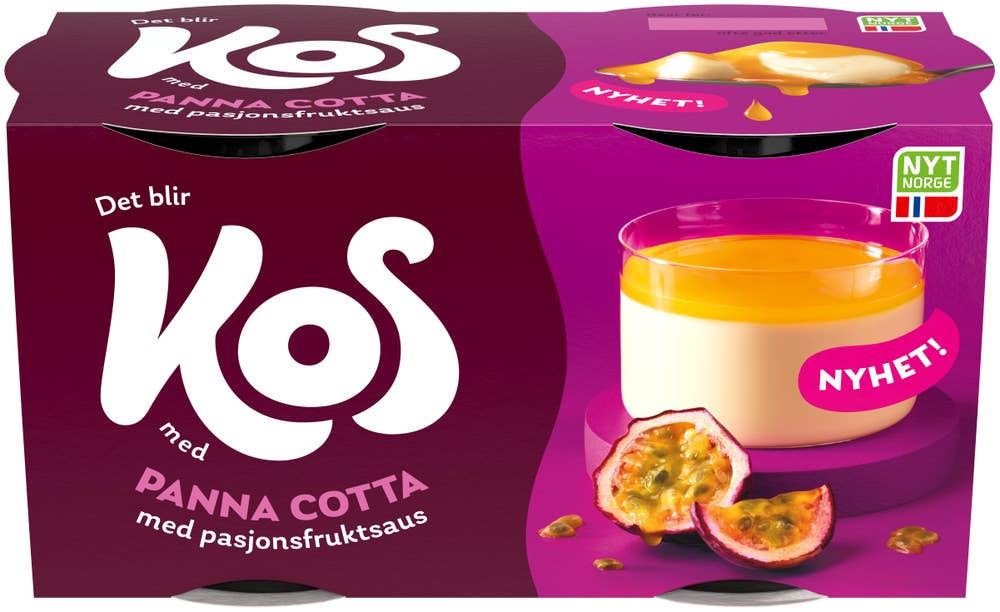KOS Pannacotta Pasjonsfruktsaus