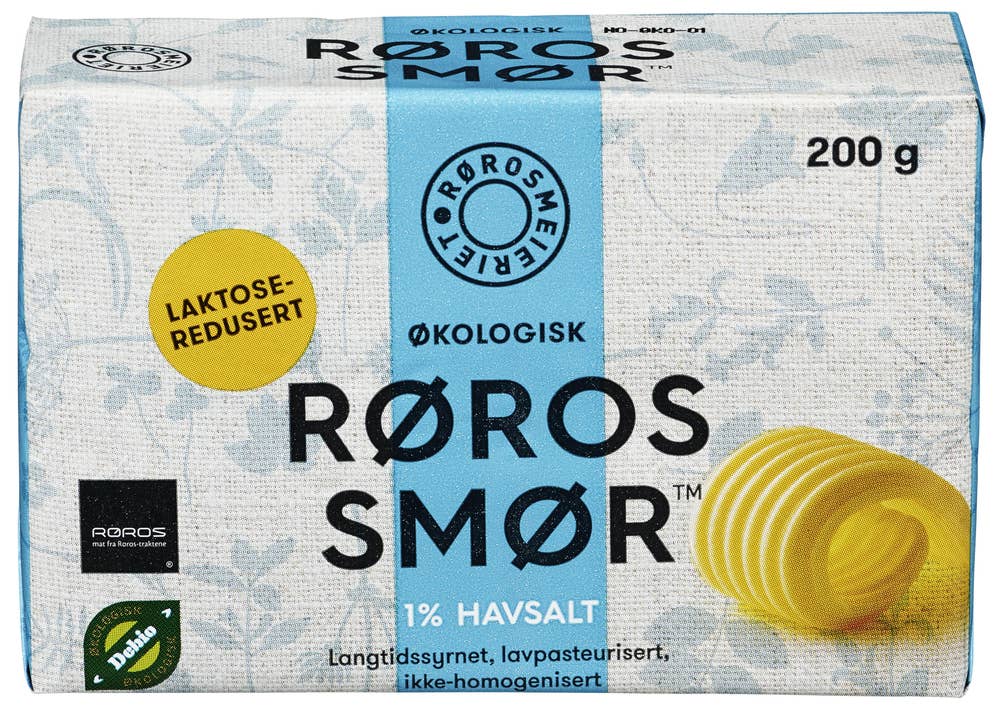 Rørosmeieriet Økologisk Rørossmør 1% havsalt Laktoseredusert
