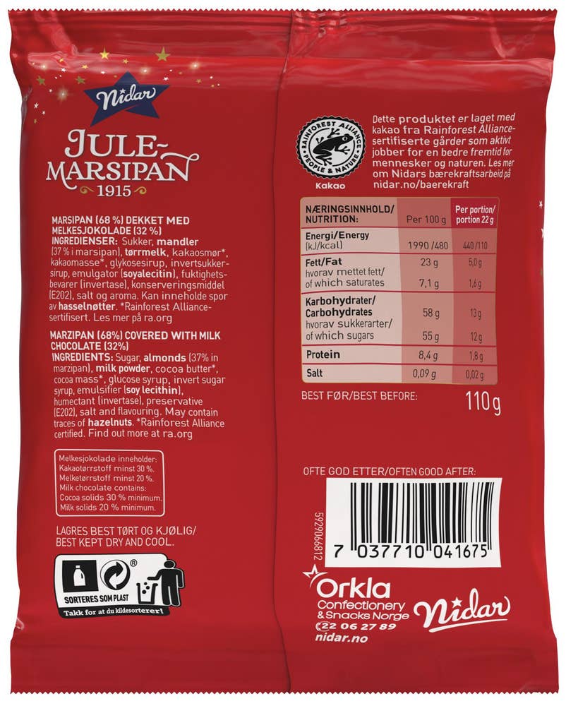 Nidar Marsipanpølser 5 stk