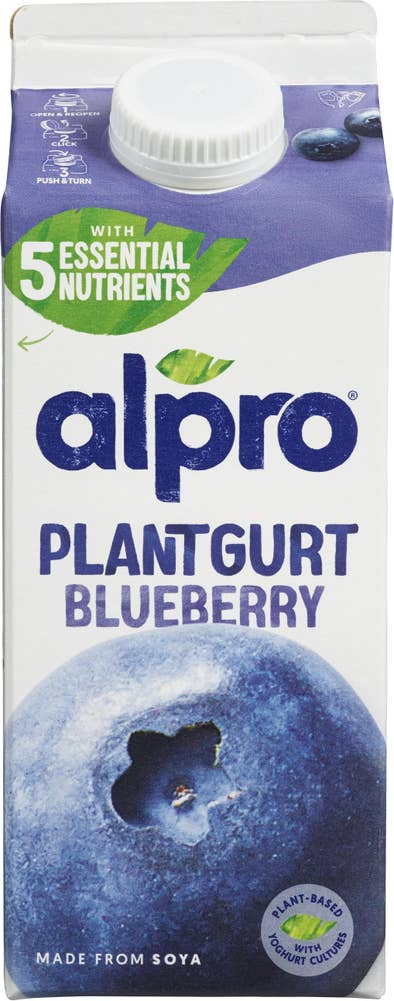 Alpro Plantgurt Soya blåbær