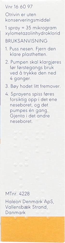 Otrivin nesespray for barn 0,5 mg / ml