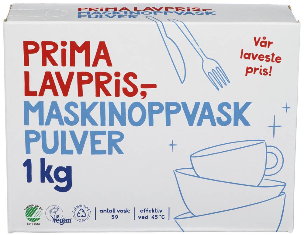 Prima Lavpris Maskinoppvaskpulver