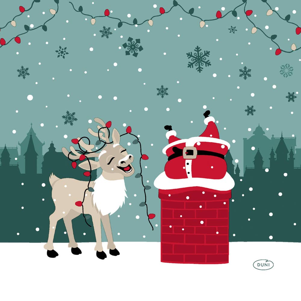 Duni Juleserviett Jolly journey 33 x 33 cm