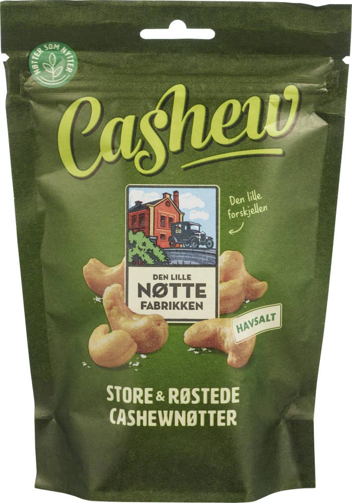 Den Lille Nøttefabrikken Cashewnøtter Store og røstede