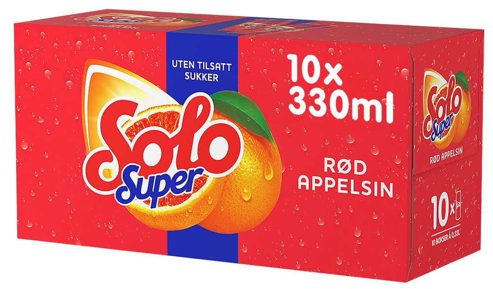Solo Super Rød appelsin 10 x 0,33l