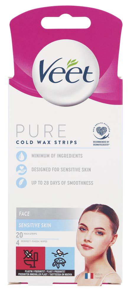 VEET PURE WAX STRIPS FACE