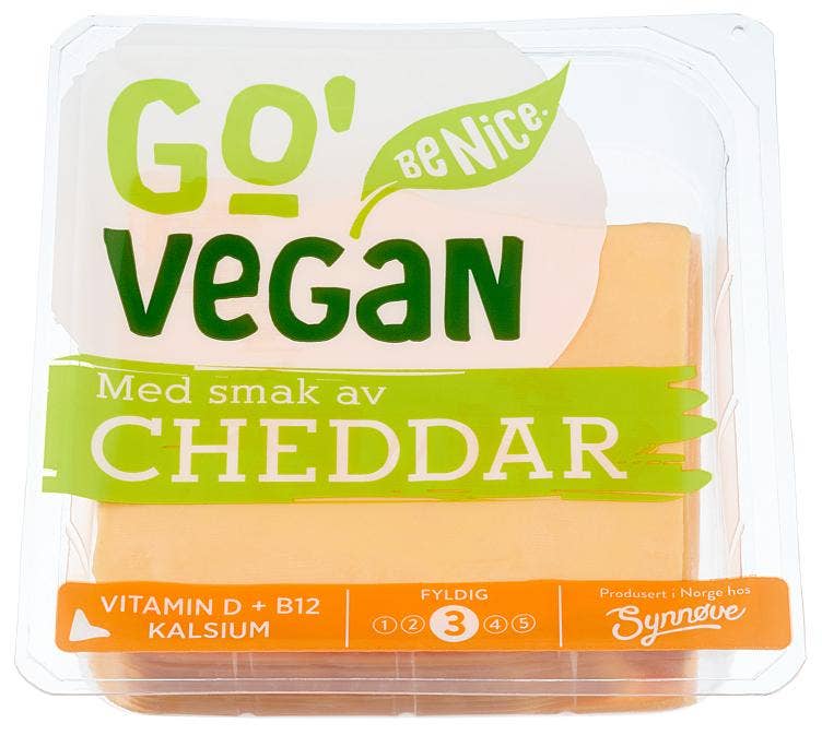 Go’Vegan Plantebasert Cheddar Skivet