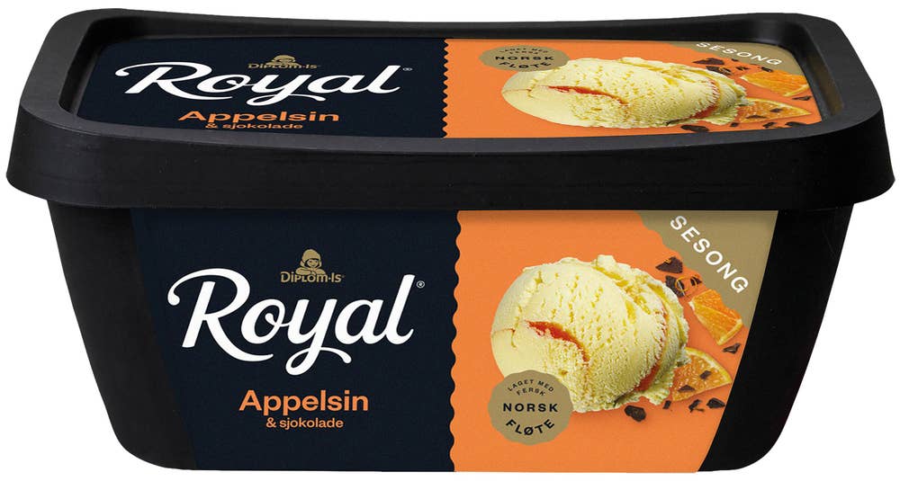 Diplom-is Royal appelsin og sjokolade