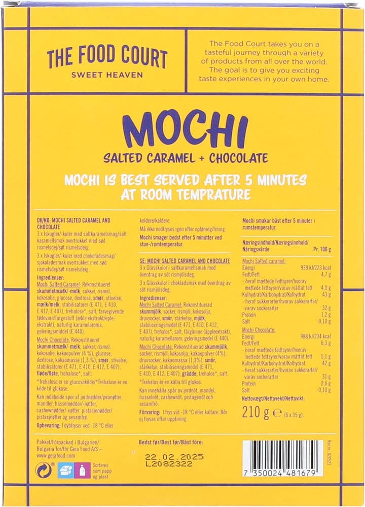 Food Court Mochi salted caramel and chocolate